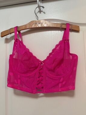 Lane Bryant Cacique longline unlined underwire bra size 38DD Balconette